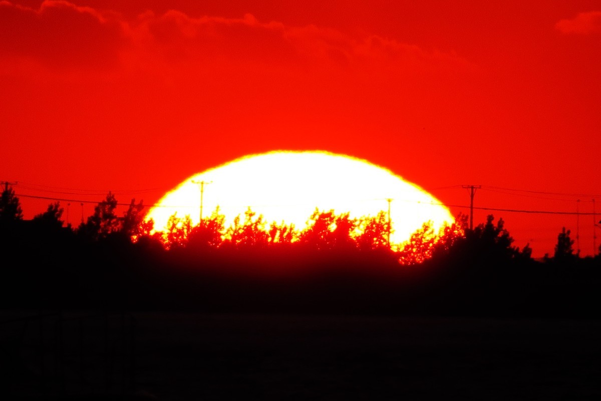 营口西海岸美丽的夕阳西下