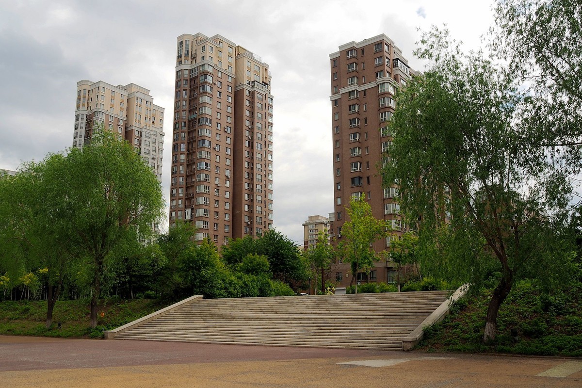 牡丹江江南沿江公园风景完