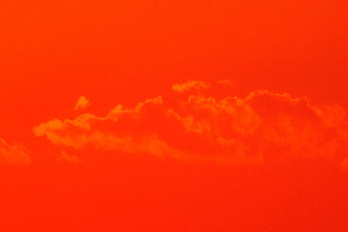 营口西海岸美丽的夕阳西下