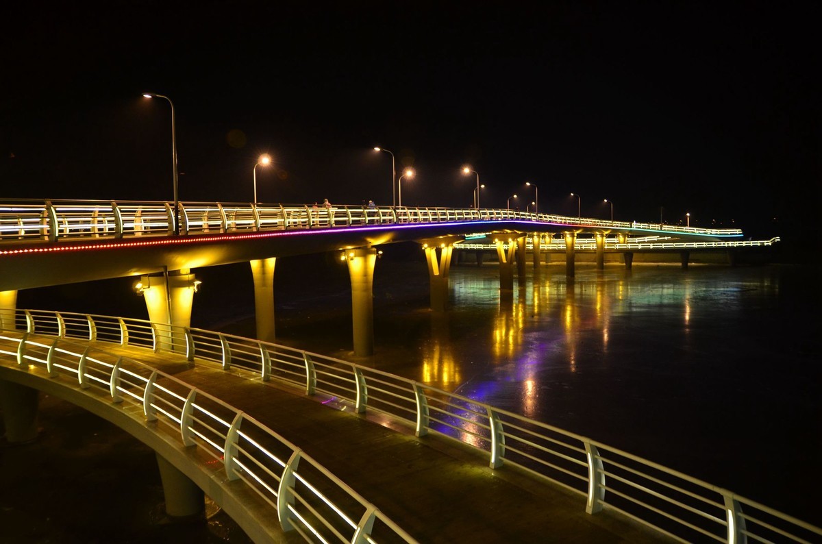 夜拍——江心岛步行桥（续）