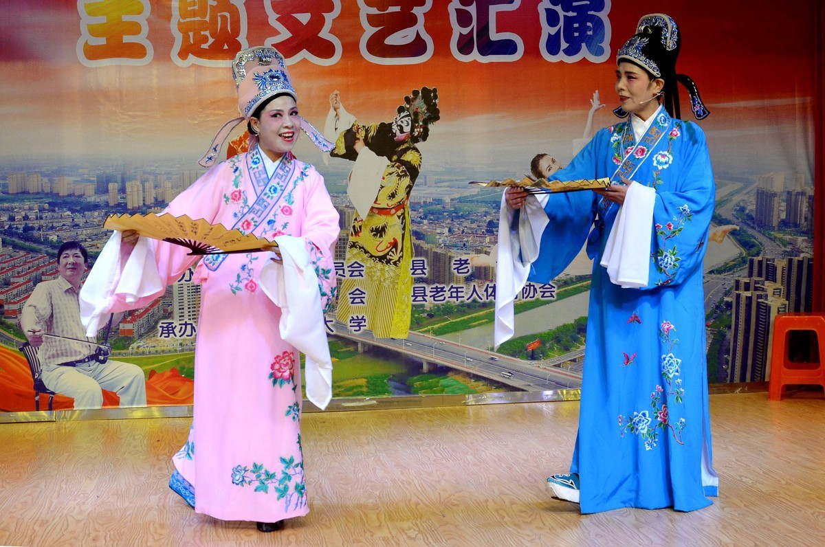 老年大学汇演剧照/庐剧18里相送