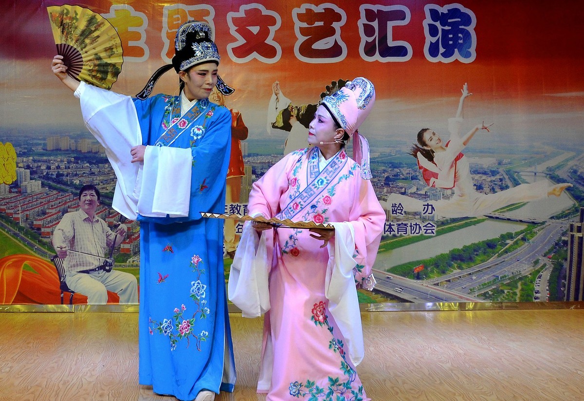 老年大学汇演剧照/庐剧18里相送