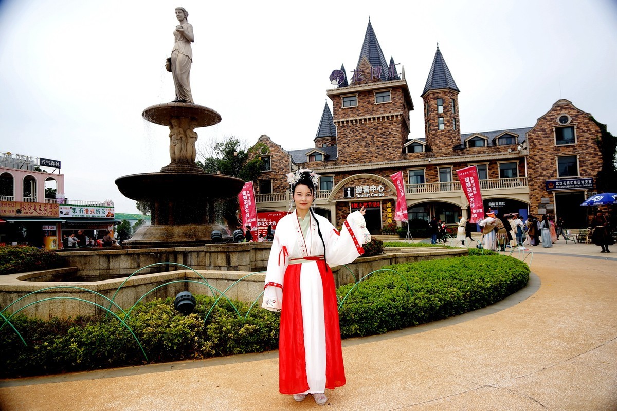 汉阳花博汇的古装美女！