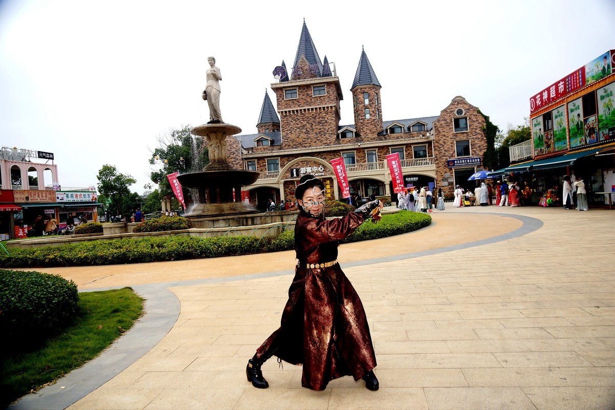 汉阳花博汇的古装美女！