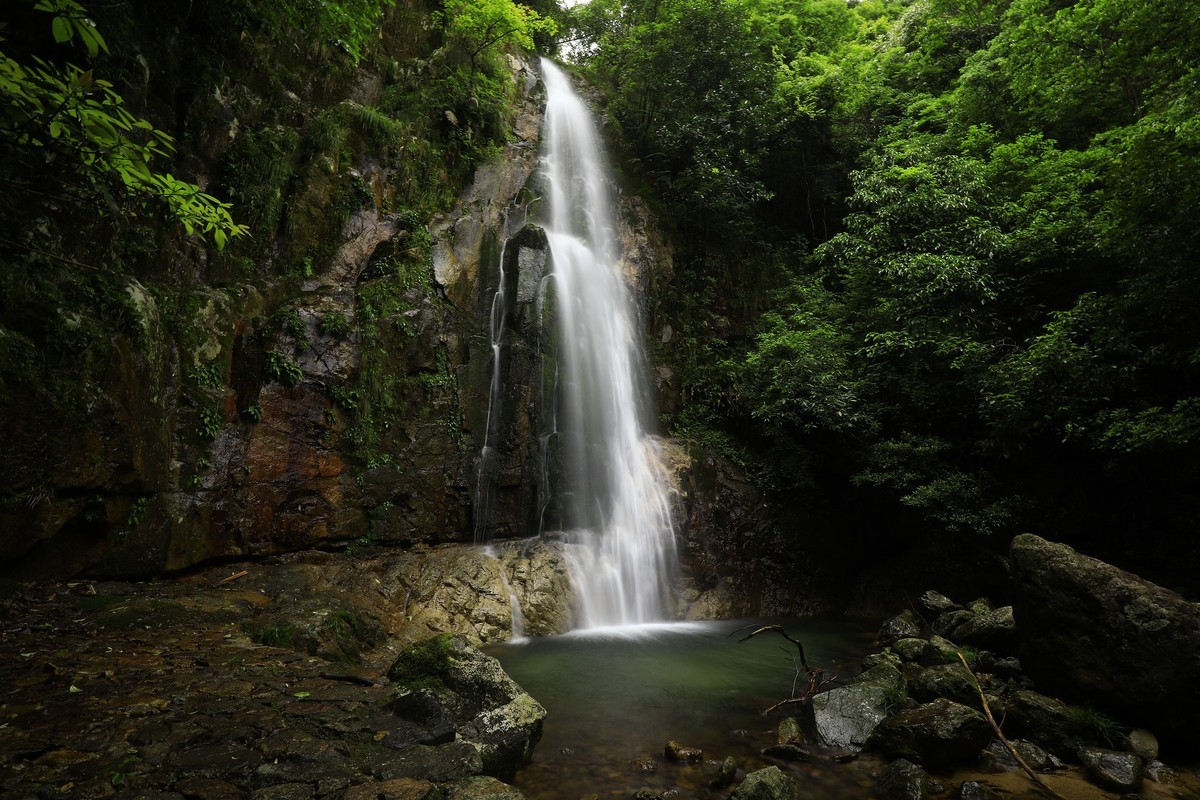 丽水市松阳县安民乡箬寮原始森林瀑布群