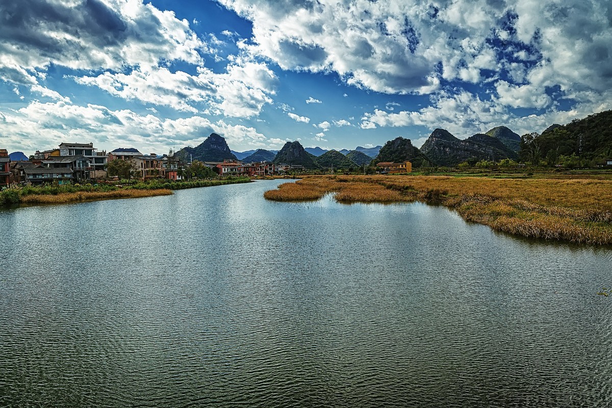普者黑的山水田园风光