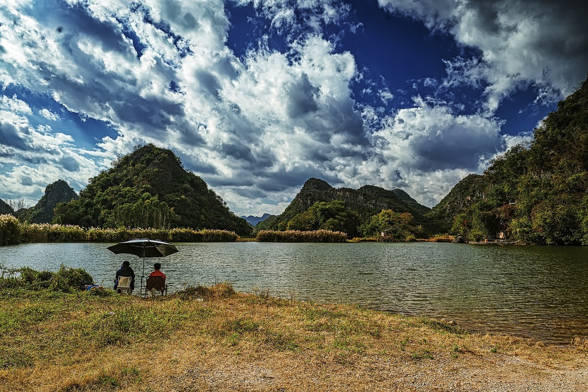 普者黑的山水田园风光