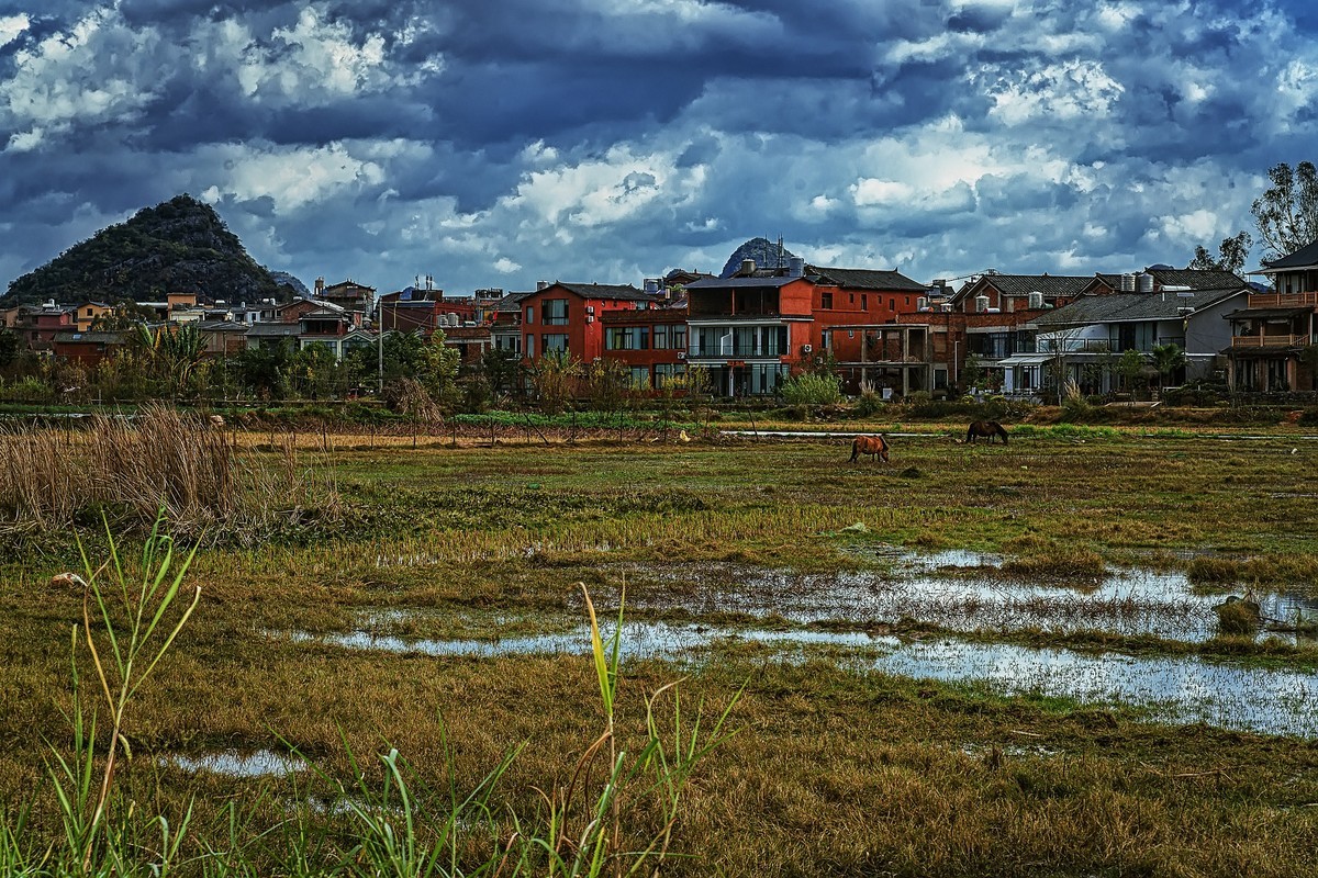 普者黑的山水田园风光