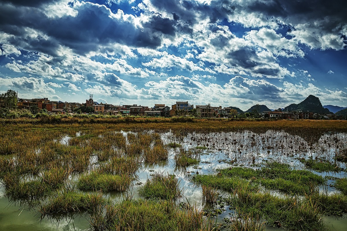 普者黑的山水田园风光