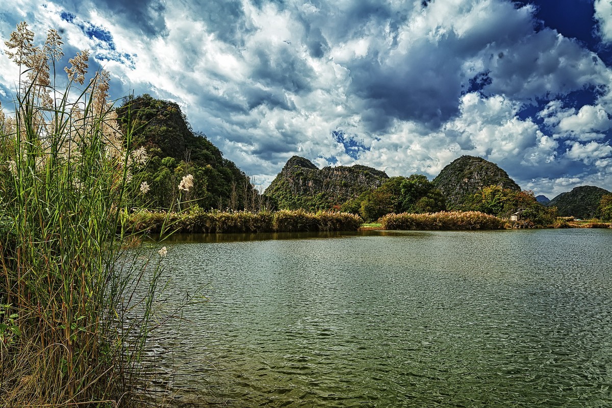 普者黑的山水田园风光