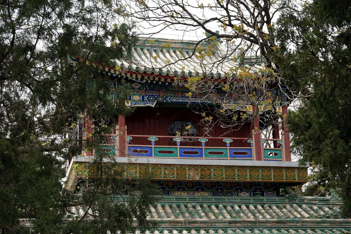 北海的绿瓦红墙