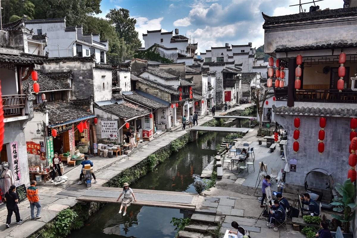 旅游在李坑景区