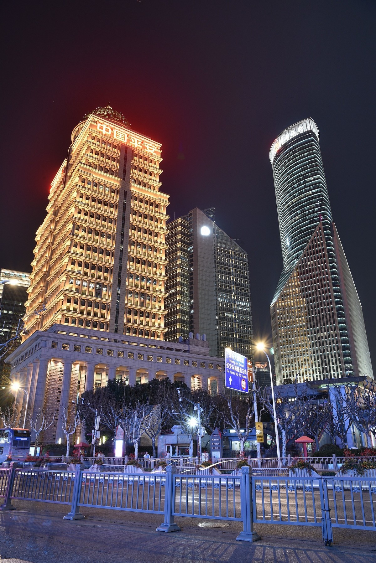 新年元旦，上海陆家嘴灿烂夜景-3