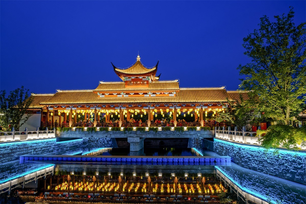 溧水无想水镇夜景