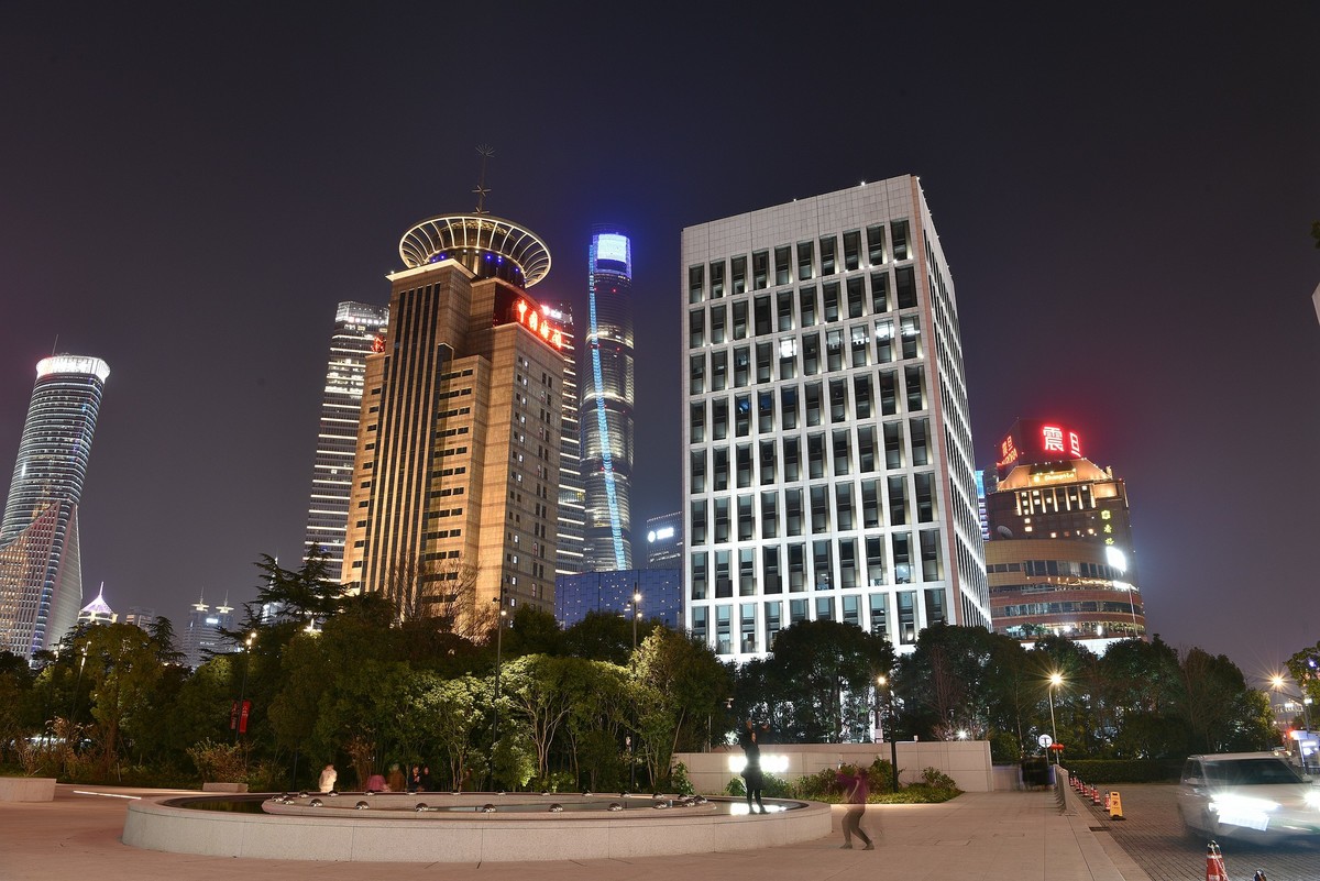 新年元旦，上海陆家嘴灿烂夜景-3