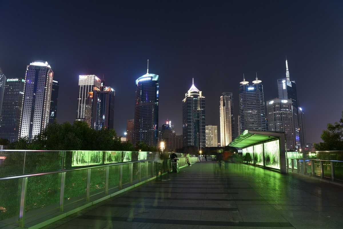 新年元旦，上海陆家嘴灿烂夜景-3