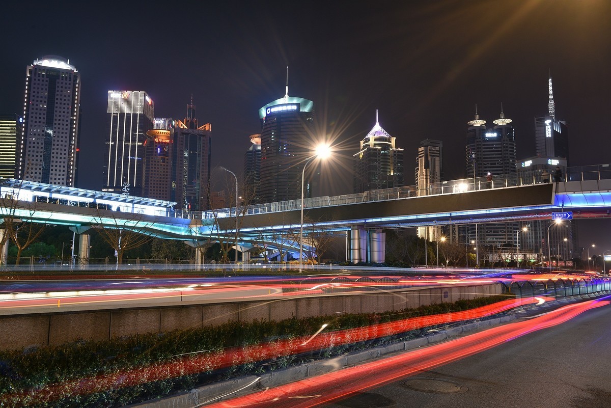 新年元旦，上海陆家嘴灿烂夜景-3
