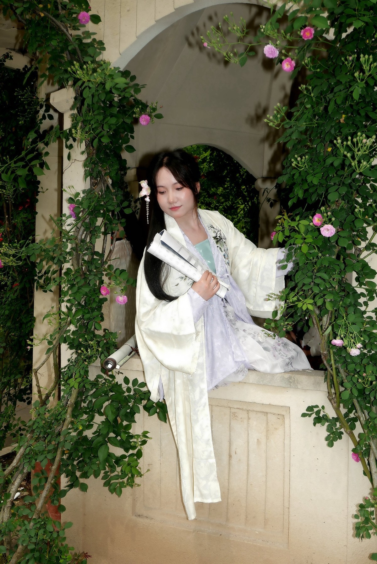 花园中的美女！