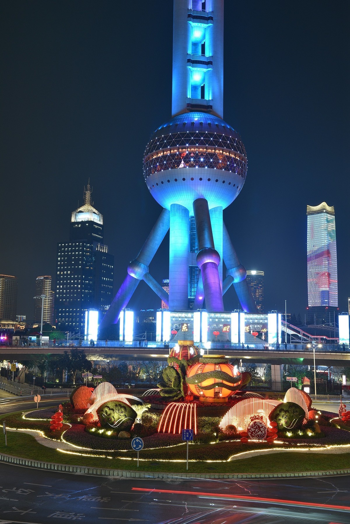 新年元旦，上海陆家嘴灿烂夜景-3