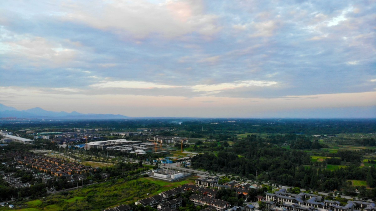 青城山晚霞壮观