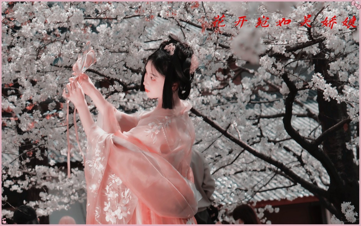 古风摄影∶《花开宛如美轿娘》