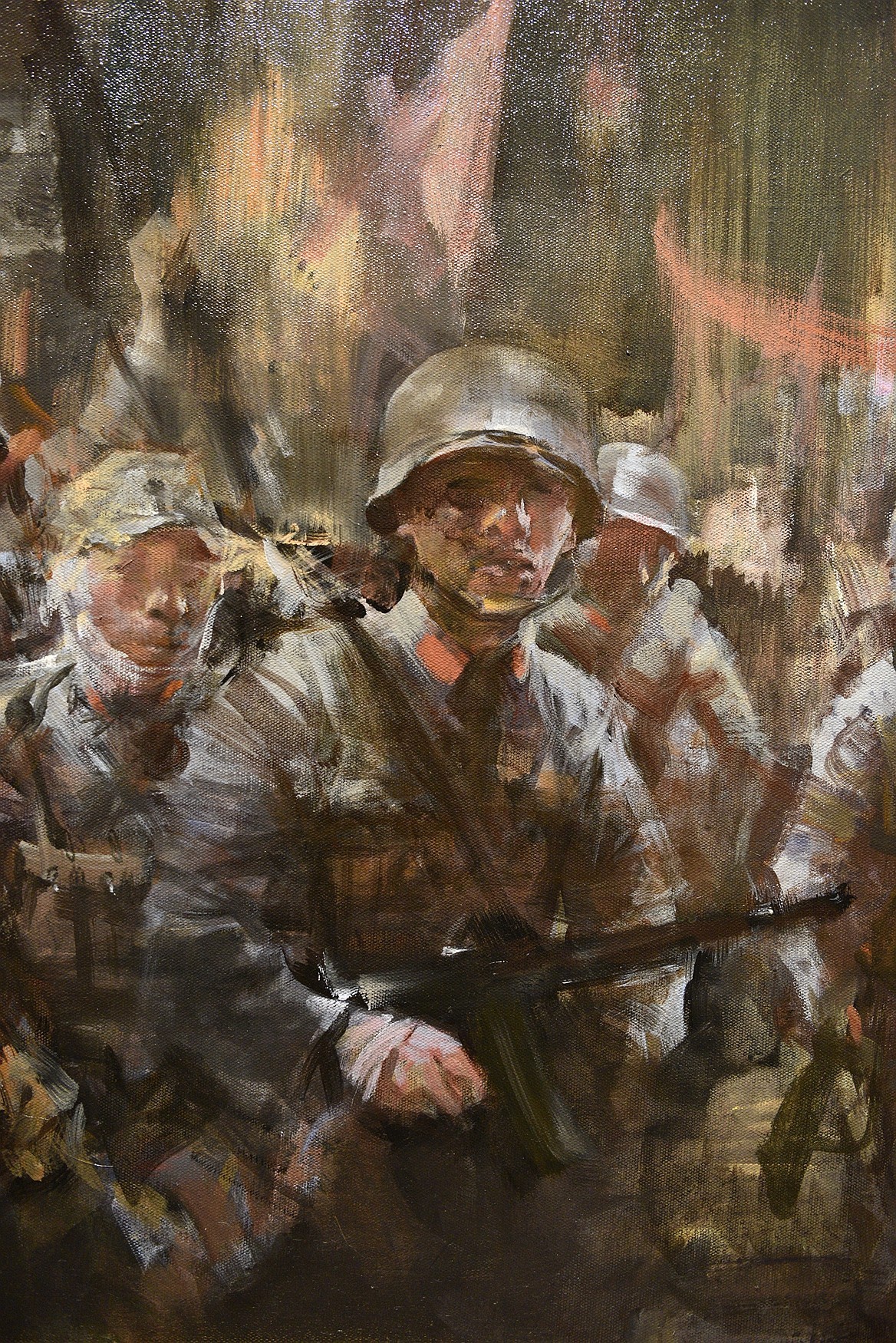 4上海四行仓库抗战馆八百壮士纪念雕像实拍