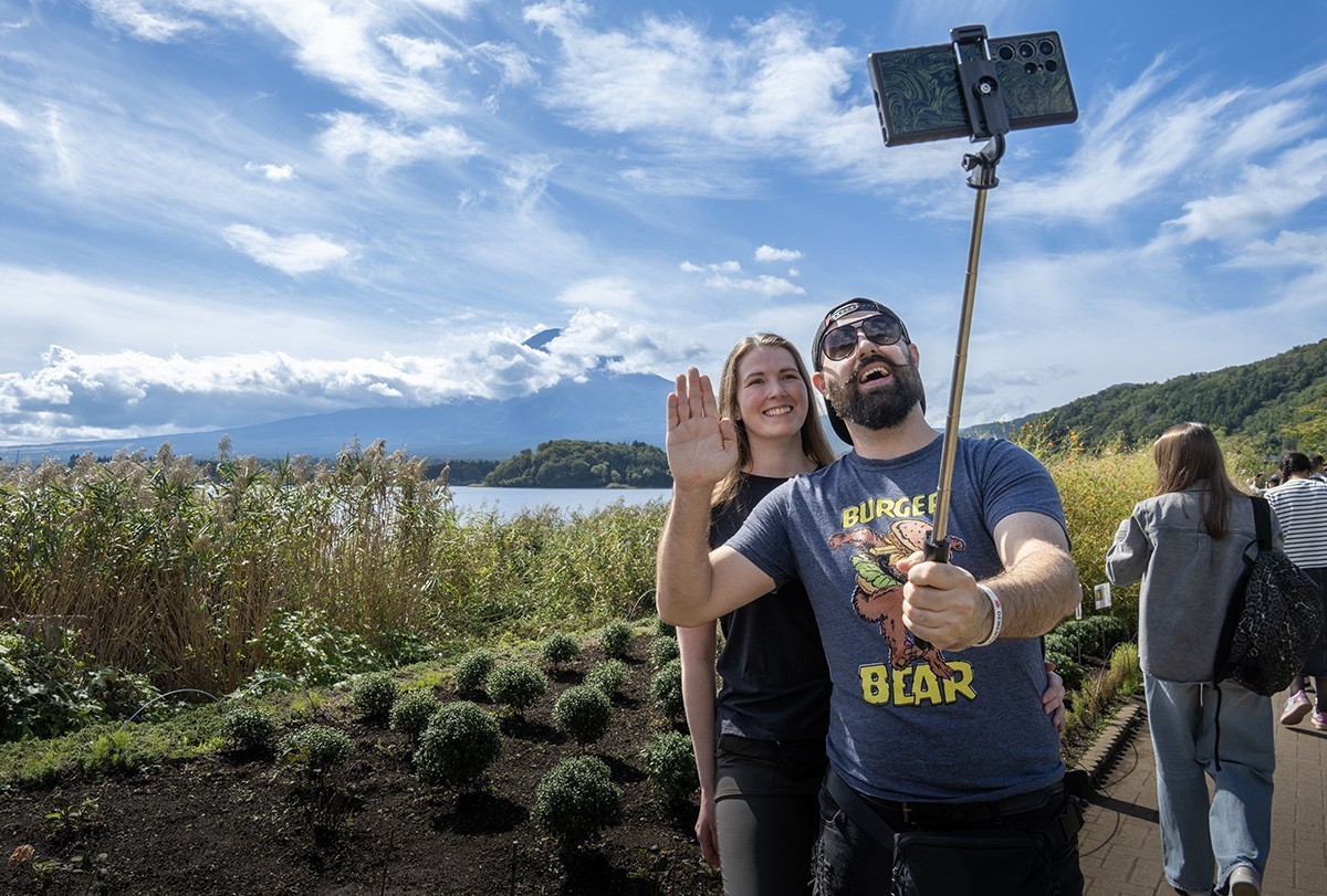 忍野八海与富士山