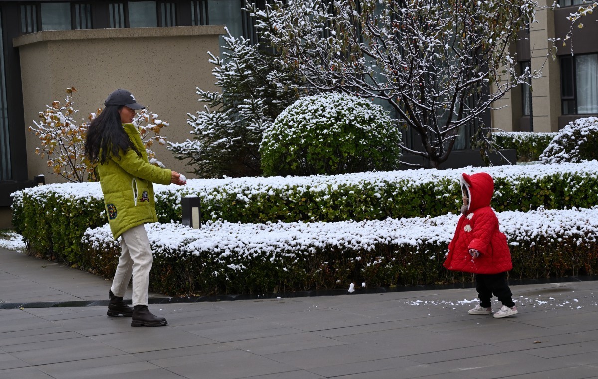 大连初冬第一场雪后随拍