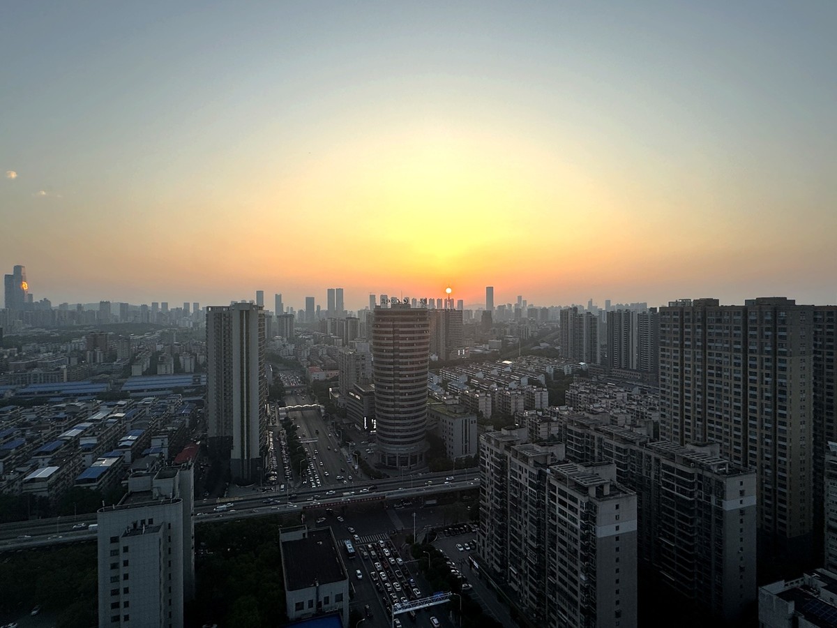 楼顶拍日落【手机叛】