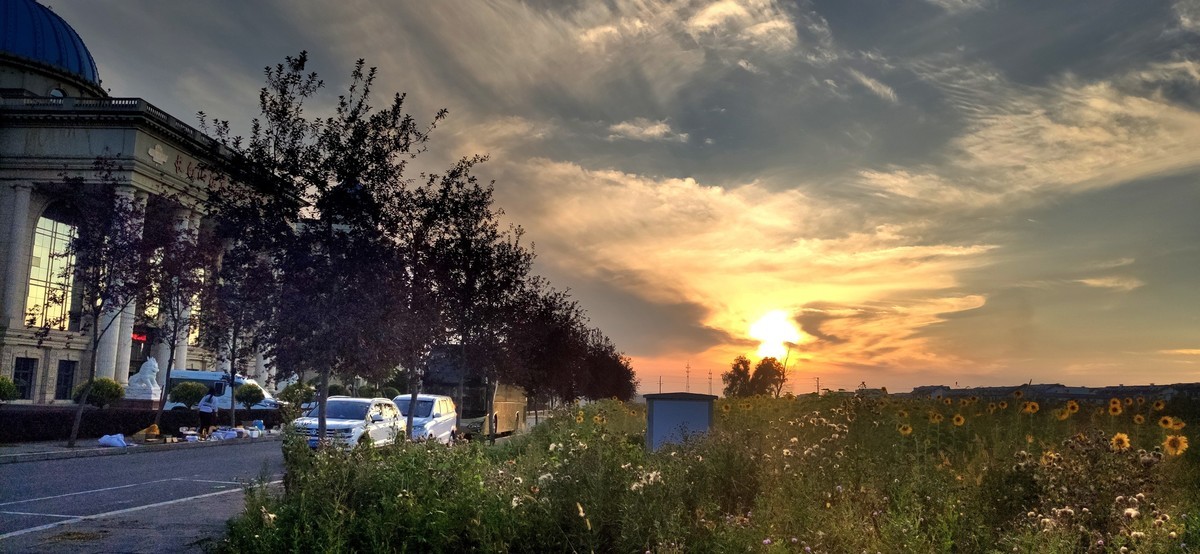 金秋的晚霞（手机随拍）