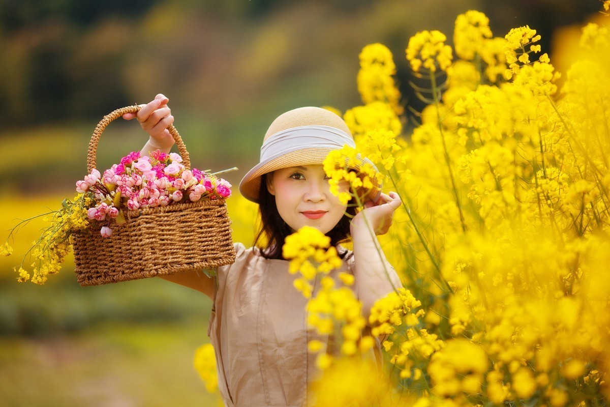 油菜花人像