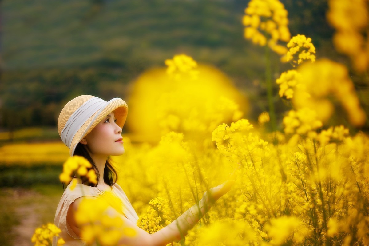 油菜花人像