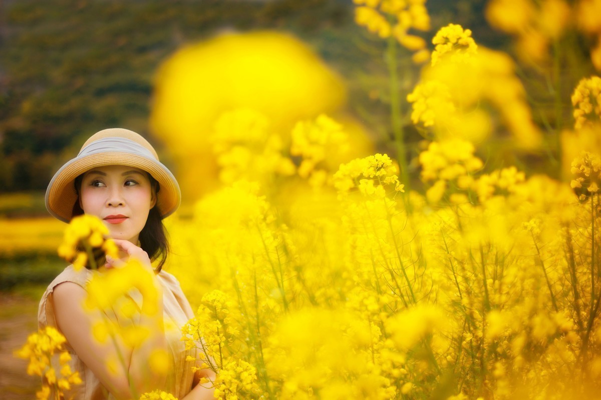 油菜花人像