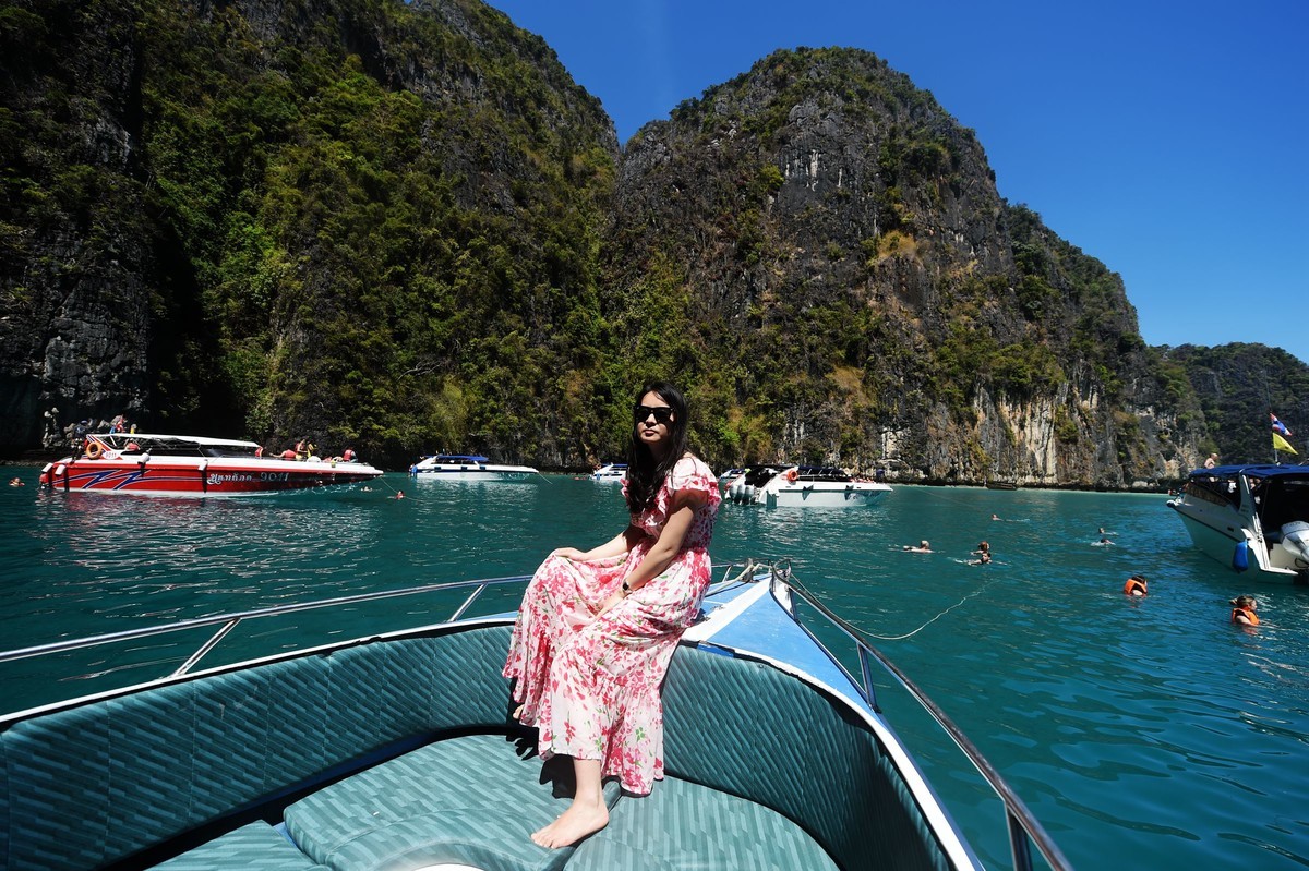 一组D4S 14-24 泰国皮皮岛海滩游艇海上风光随拍