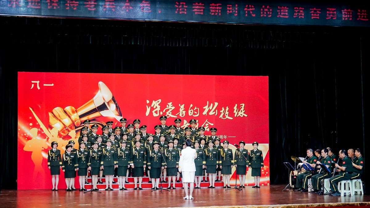 社区迎八一文艺演出 四