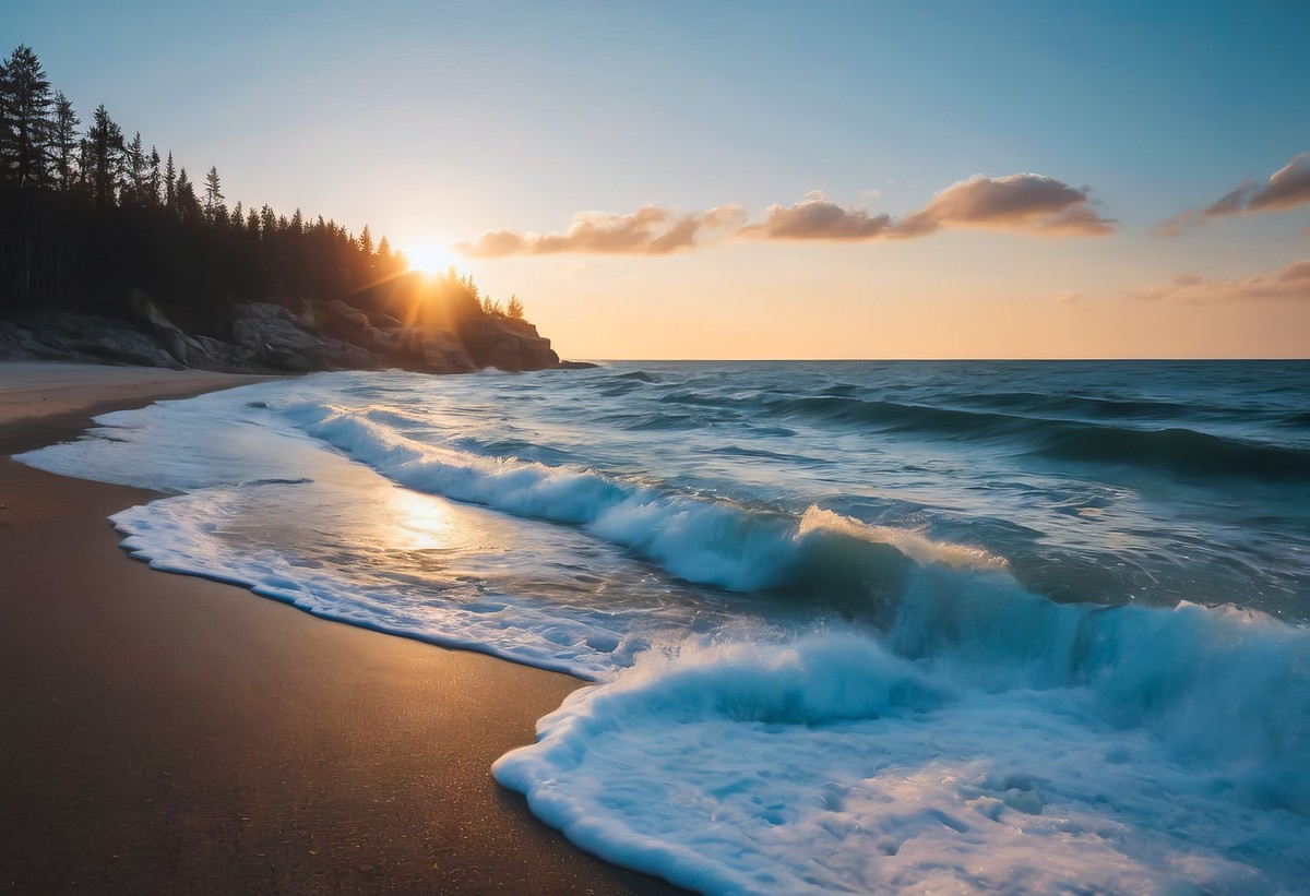 海潮退去，留下的是一片宁静与壮美