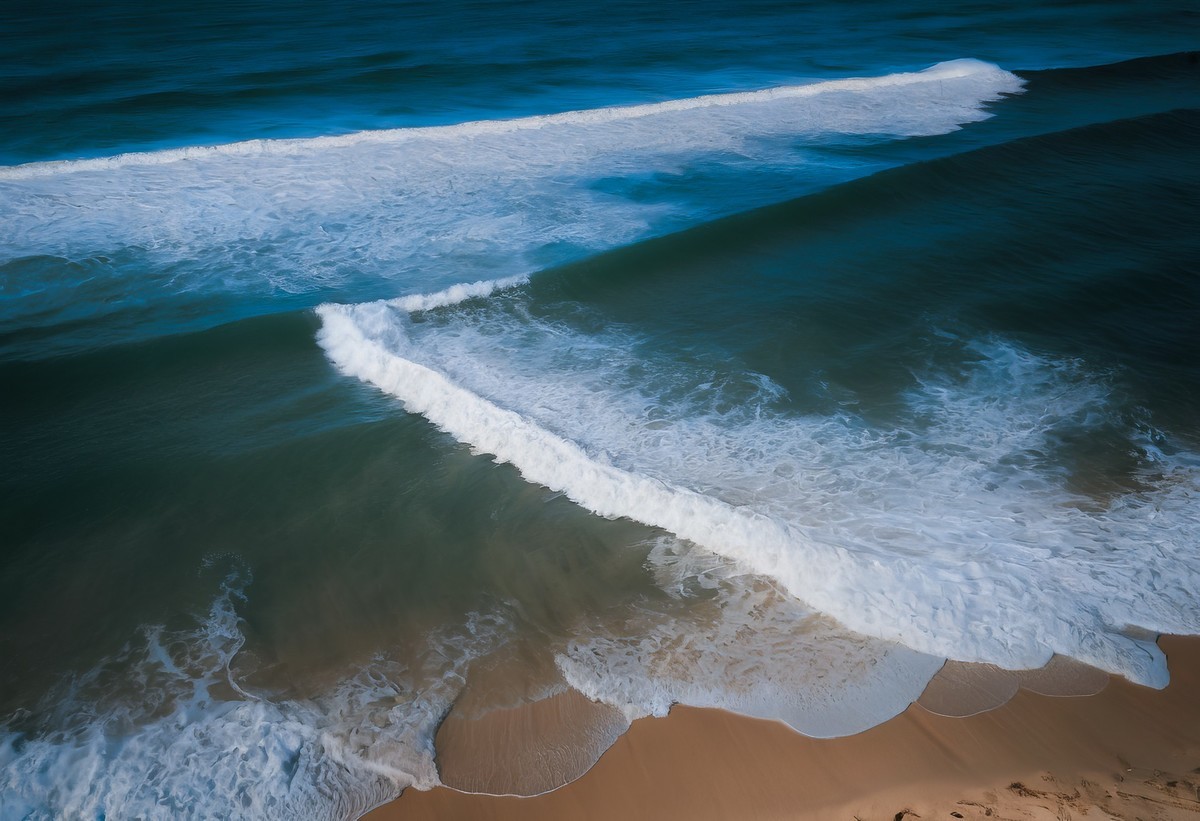 海潮退去，留下的是一片宁静与壮美