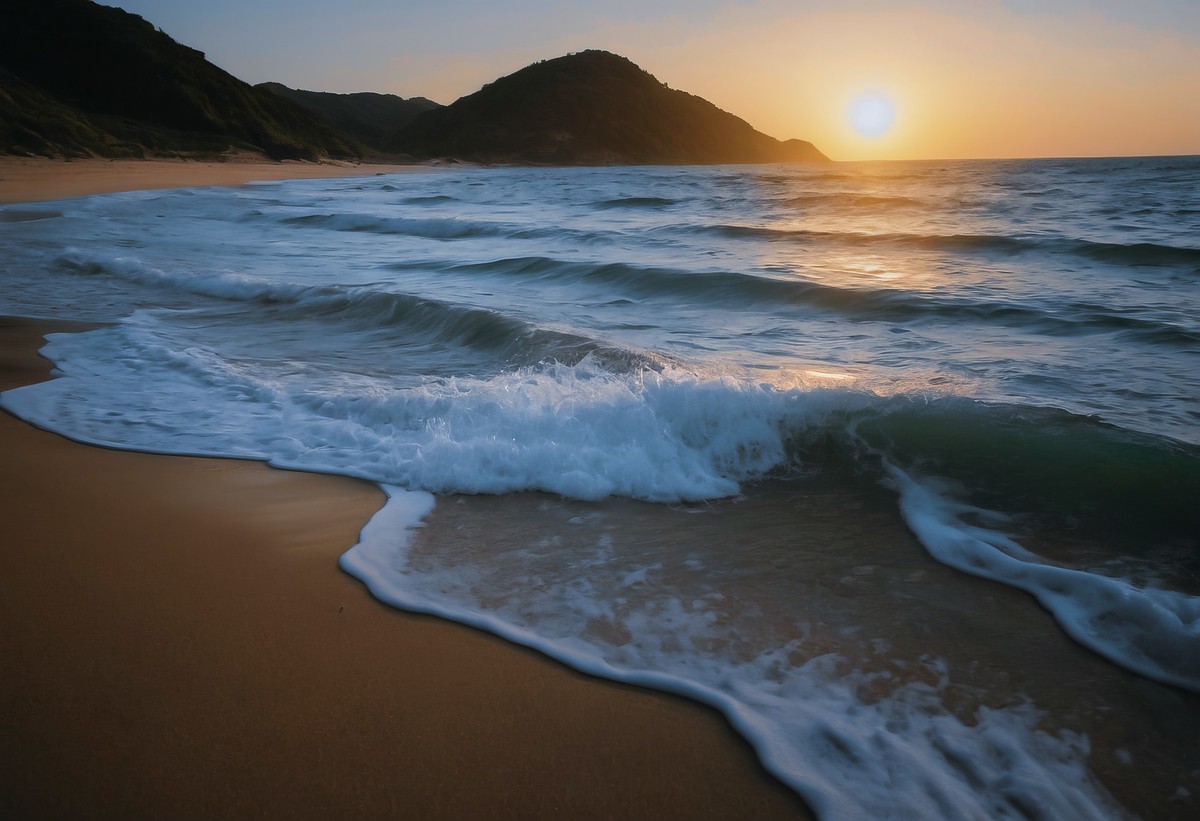 海潮退去，留下的是一片宁静与壮美
