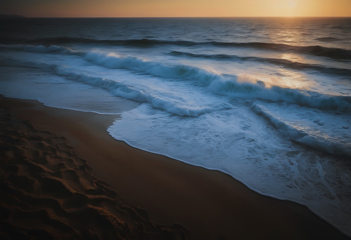 海潮退去，留下的是一片宁静与壮美