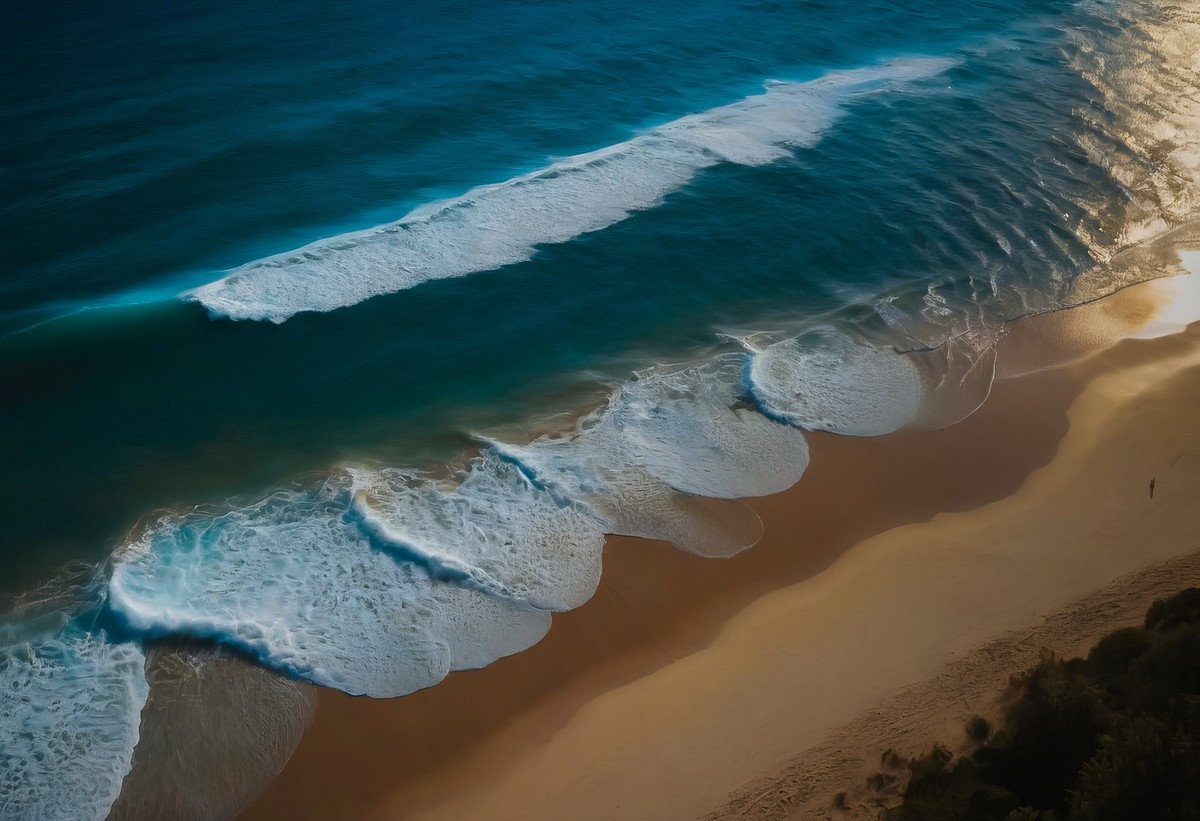 海潮退去，留下的是一片宁静与壮美