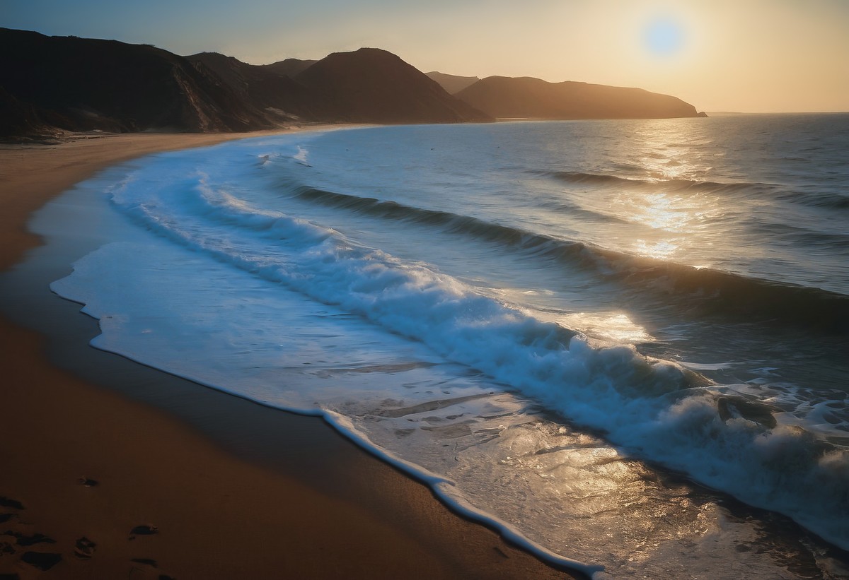 海潮退去，留下的是一片宁静与壮美