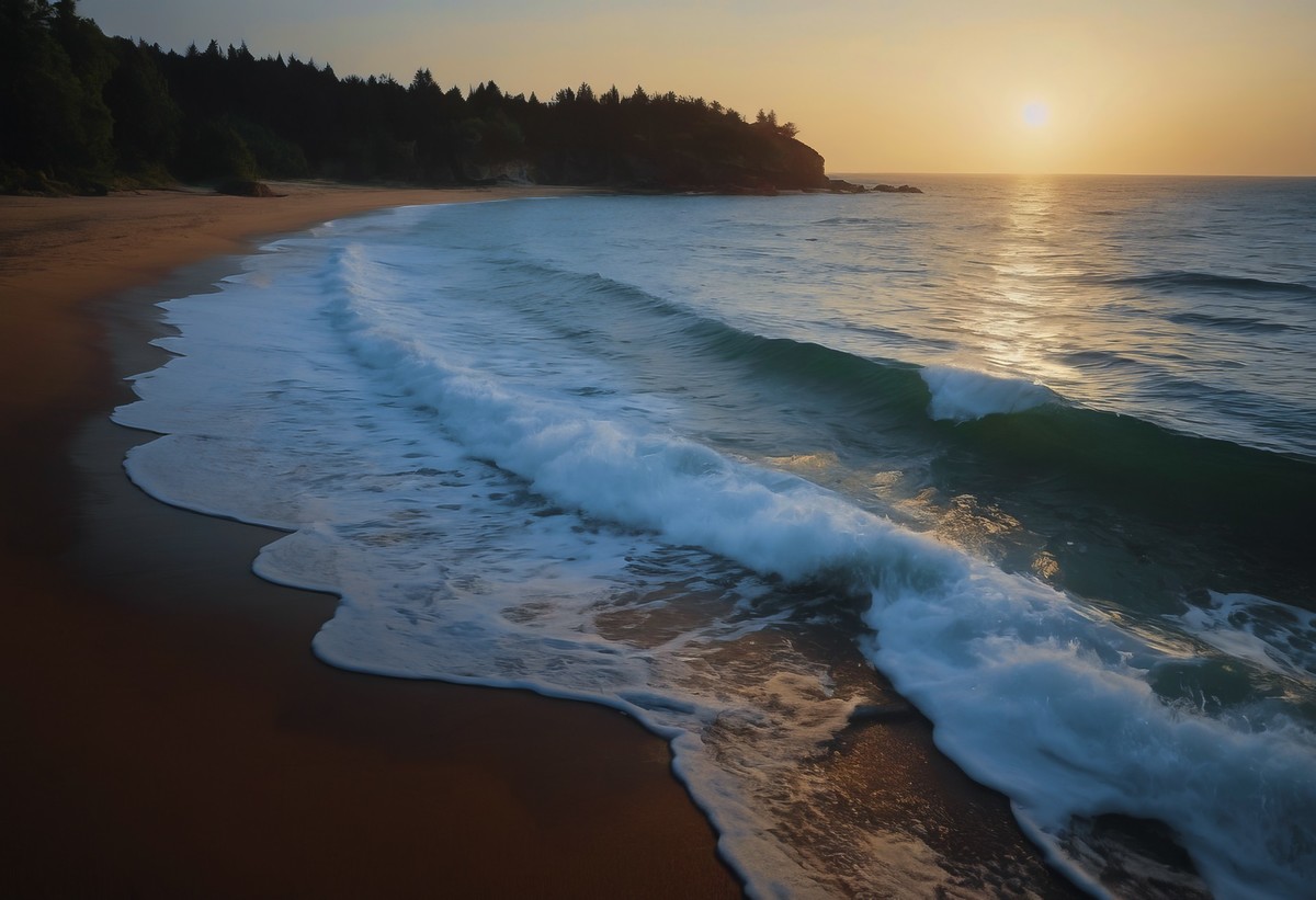 海潮退去，留下的是一片宁静与壮美