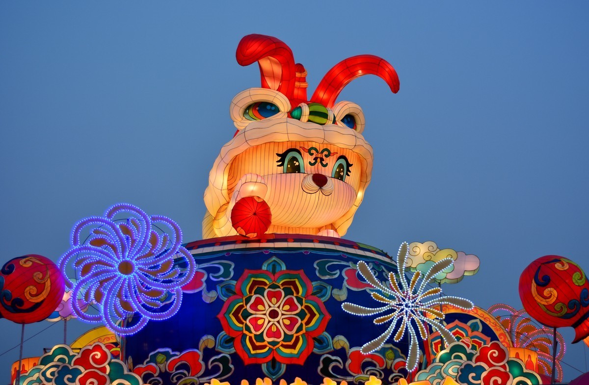 西安城墙灯展局部