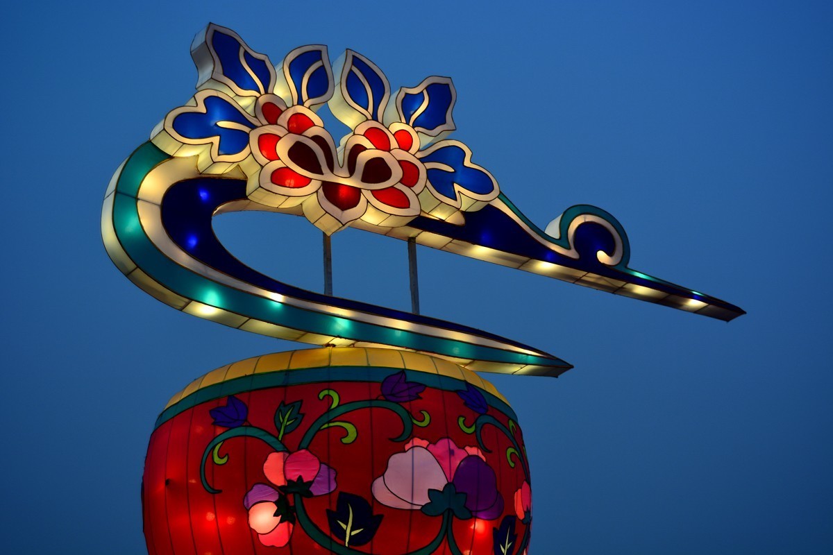 西安城墙灯展局部