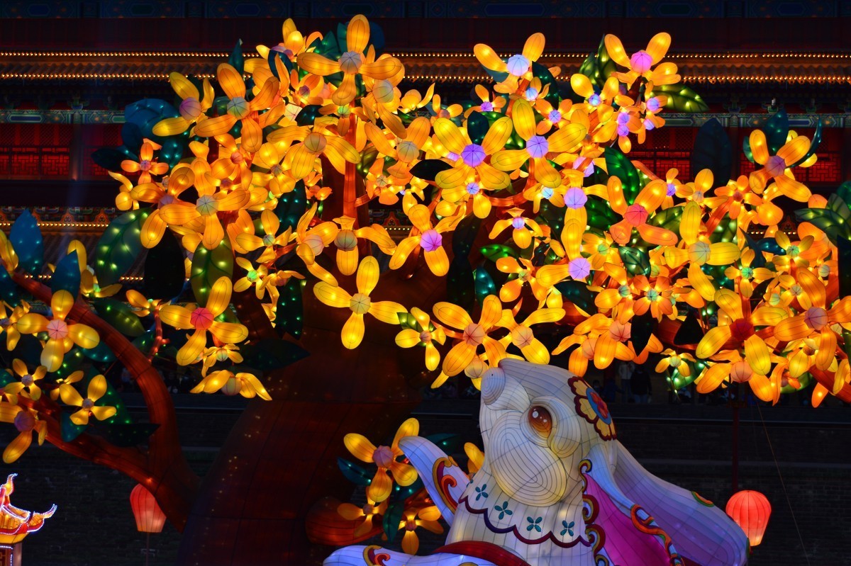 西安城墙灯展局部