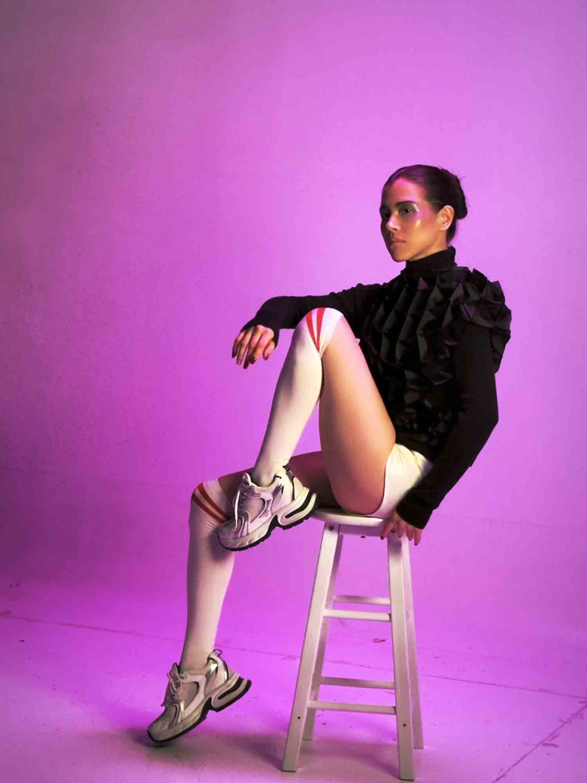 摄影展会的模特