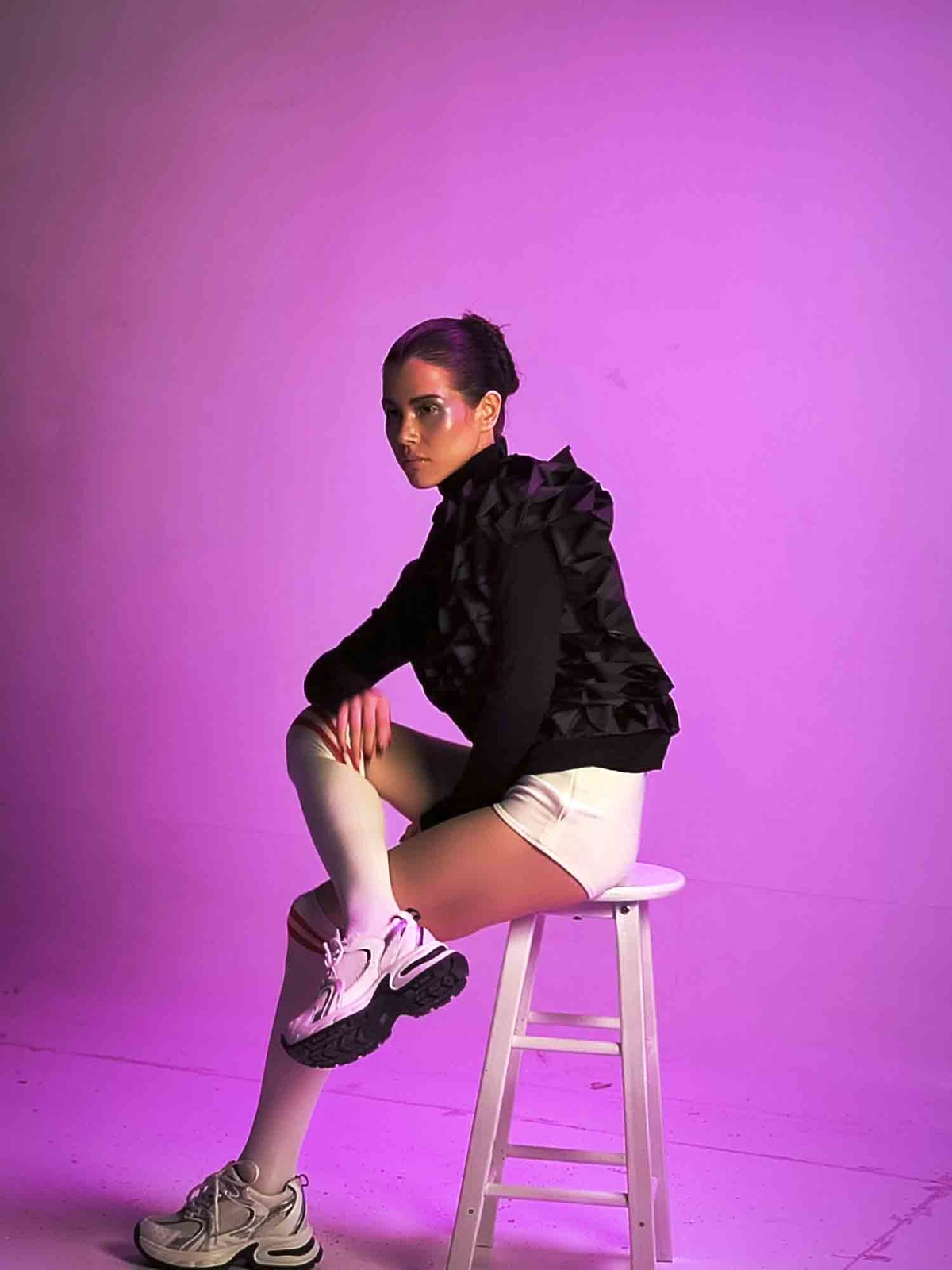 摄影展会的模特