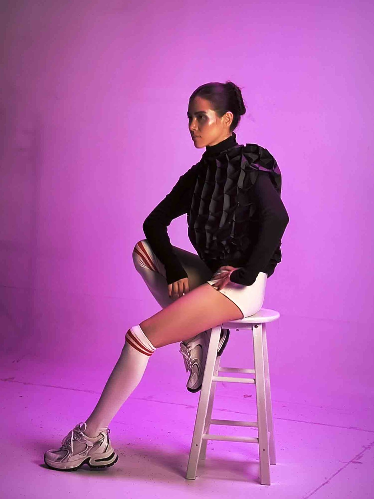 摄影展会的模特