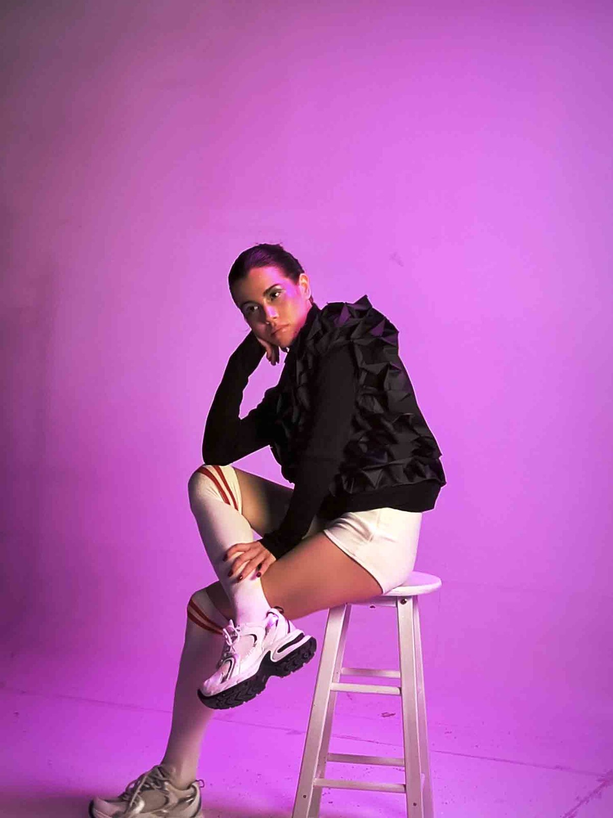 摄影展会的模特