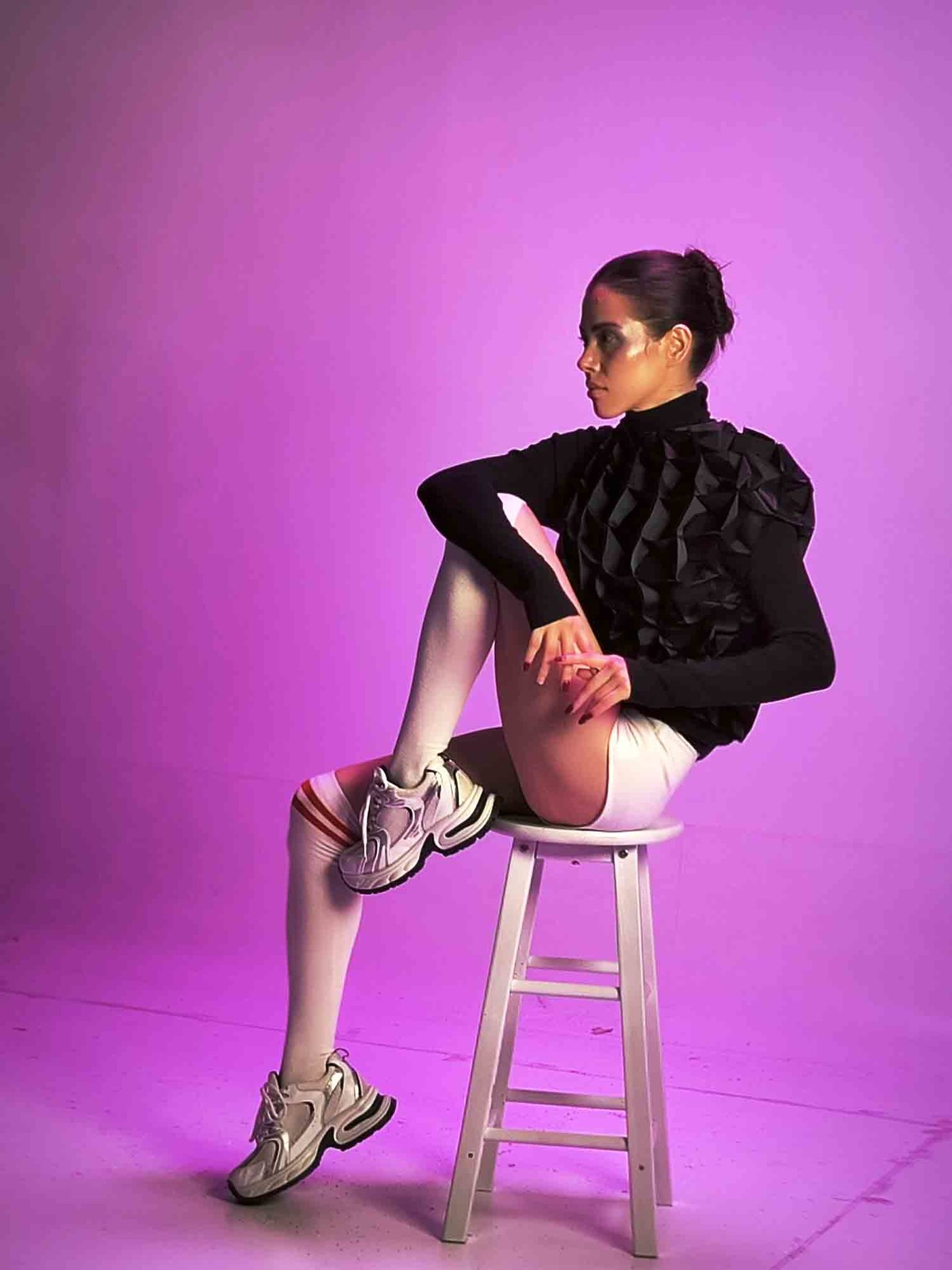 摄影展会的模特